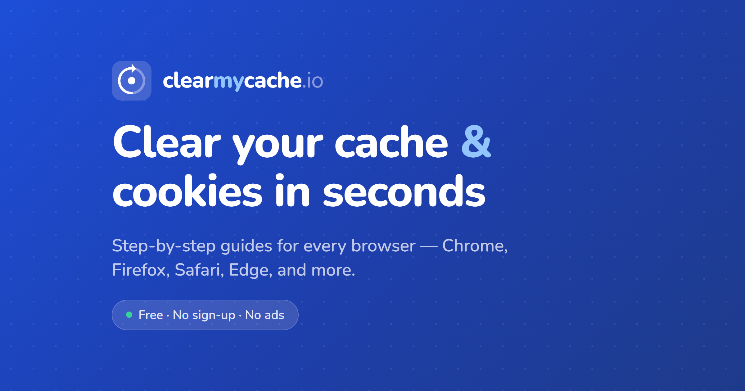ClearMyCache.IO preview